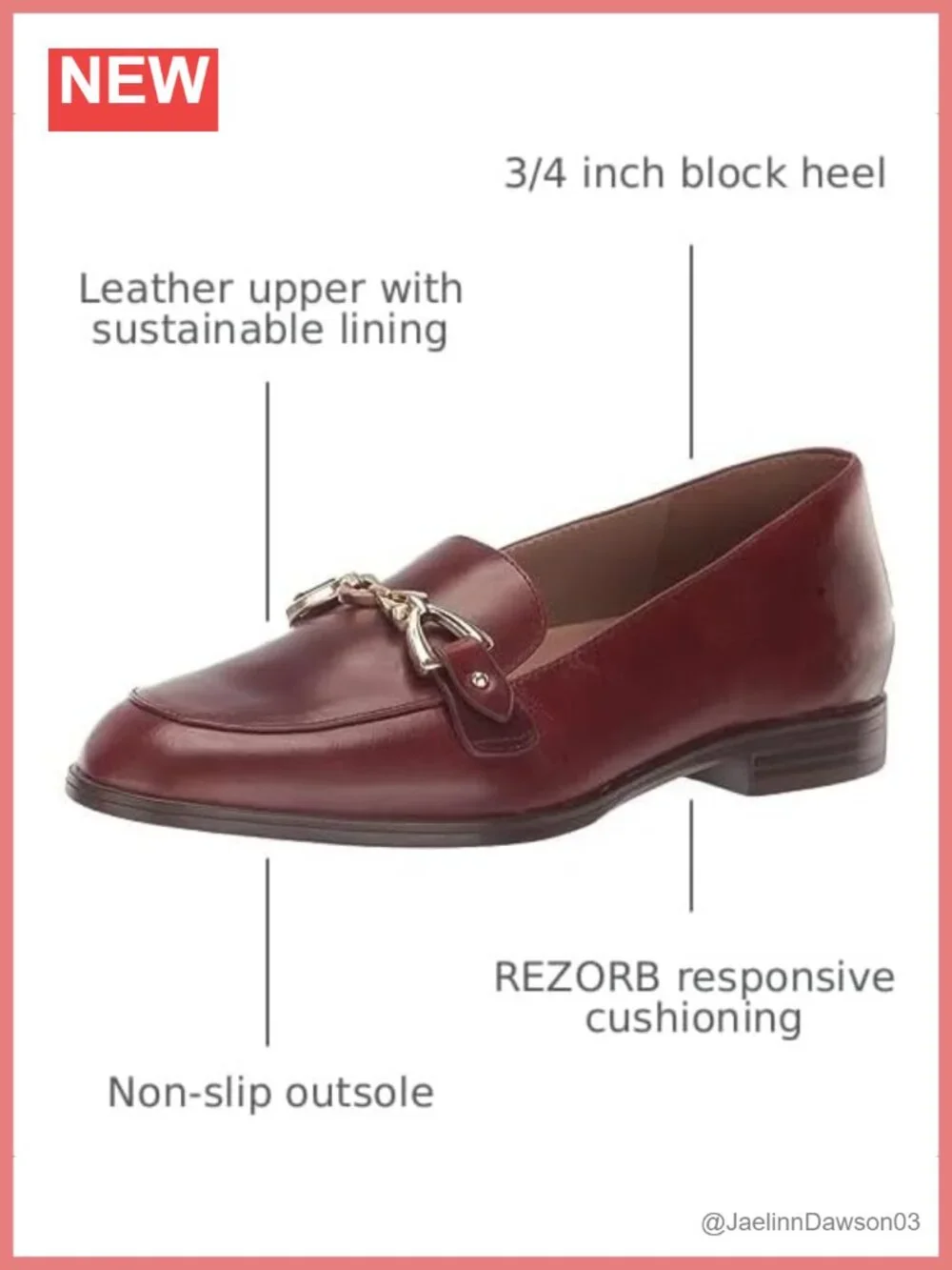 Naturalizer Gala Leather Slip-On Loafers with REZORB Cushioning